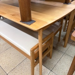 《リユースマン倉敷》ニトリ ダイニングテーブル4点セット ナチュラル 食卓 机の画像