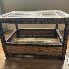 アジアン風　バンブーテーブルの画像