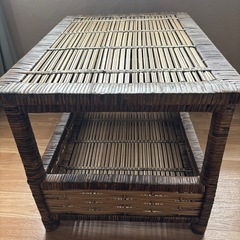 アジアン風　バンブーテーブルの画像