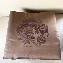 和柄 座布団 4枚セット｜獅子・牡丹柄｜来客用・和室に の画像