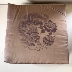 和柄 座布団 4枚セット｜獅子・牡丹柄｜来客用・和室に の画像