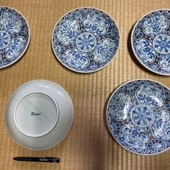 新品未使用、深皿、カレー皿　Orient 花柄皿 直径19㎝　5枚セットの画像