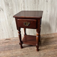 アンティーク 電話台 花台 サイドテーブル 飾り台 クラシック家具 木製の画像