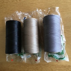 マクラメ編み用のワックスコード3個セットの画像