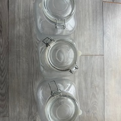 果実酒づくりに！ガラス保存瓶 3つセットの画像