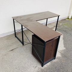 L字デスク　机　コーナーデスク　オフィスデスク　サイドキャビネット　の画像