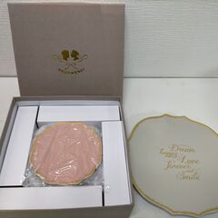  DEUXMERCI ドゥメルシー プレート 皿 5枚セット ゴールド縁 メッセージ ウェディング ギフト 洋食器 未使用 箱付き 251225-13Aの画像