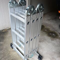 3段 3.5m 折畳 ワンタッチロック アルミ製 はしご兼用脚立の画像