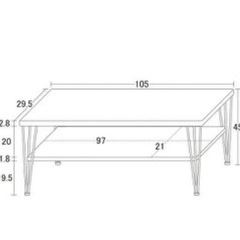 クロシオ アートテレビ台W105 モダンナチュラルの画像