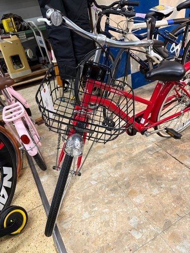 リユースマン倉敷》シティサイクル 自転車 子供用 24インチ 赤