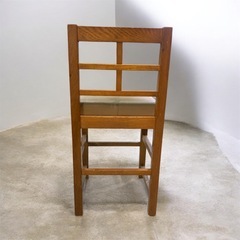 木製 ダイニングチェア オーク材 無垢材 ベージュ クッション付き　座高約51cm 幅約37cm 奥行約39cmの画像