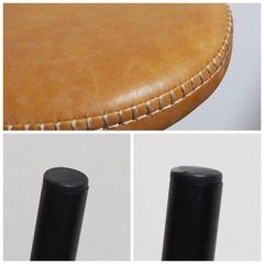 カウンターチェア ハイチェア レザーの画像