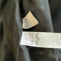 無印　ノーカラーコート　圧縮ウール　ブラック　黒　used サイズＳの画像