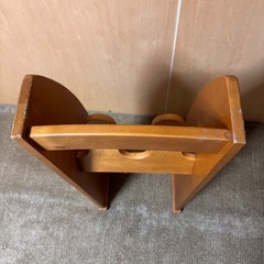 スリッパラック　レトロ木製の画像