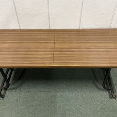 内田洋行 折りたたみ式 会議テーブル キャスター付 長テーブル ミーティングテーブル 事務用品 オフィス ① 幅180cm×奥行60cm×高さ70cmの画像