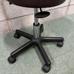 スツール 回転 昇降 キャスター 椅子 チェア ブラウン 直径50cm（シート33cm）×高さ40cm～51cmの画像