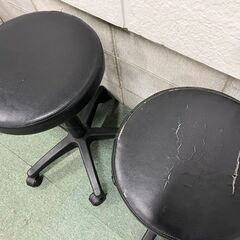 スツール 4台セット 回転 昇降 シートカバー付 椅子 チェア 診察 美容院 接骨院 直径55cm（シート38cm）×高さ45cm～60cmの画像