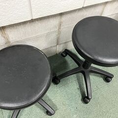 スツール 4台セット 回転 昇降 シートカバー付 椅子 チェア 診察 美容院 接骨院 直径55cm（シート38cm）×高さ45cm～60cmの画像