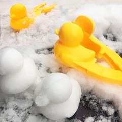 スノーボールメーカー　3D 雪だるま メーカー　アヒル2点セットの画像