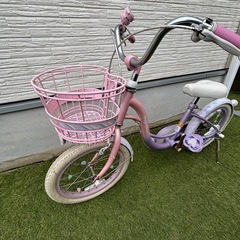 16インチ自転車　女の子　ピンクの画像