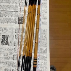 手作り　竹　釣り竿　3本の画像