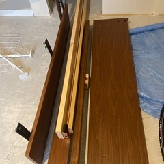 ACTUS/アクタス FBベッド フラット クイーンサイズ＋セミシングルマットレス2つの画像