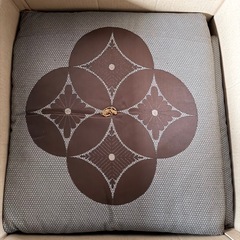 箱付き 高級座布団 5枚セット 和柄 来客用 座敷用 美品の画像