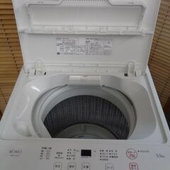 ヤマダオリジナル　RORO 5.5Kg全自動洗濯機 　YWM-T55LW　2023年製　中古の画像