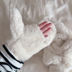 【お譲り先決定】ふわふわ手袋の画像