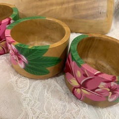 フィリピン製　木製トレイとカップの画像