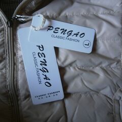 おしゃれ、PENGAO ダウンジャケット レディース L ウォームホワイト 新品未開封タグ付きの画像