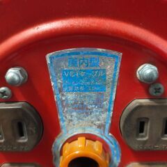 【年末年始営業のお知らせ】12月29日～1月4日までお休みとさせていただきます △ HATAYA ハタヤ VCTケーブル  S-20型 屋内用 有効長19m 動作確認済 サビあり 現状渡しの画像