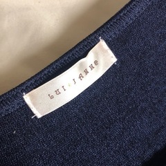 LUI JANNE ルイジャンヌ Vネック 婦人 M 長袖 薄手 トップス ネイビーの画像