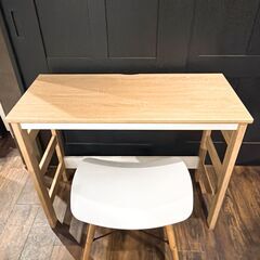 美品 白井産業 デスク チェア セット 勉強机 パソコン机の画像