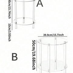 新品未開封！韓国風☆透明サイドテーブル☆の画像