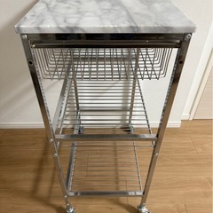 アスプルンド マーブルトップ　トローリー  キッチン　ワゴン　大理石  の画像