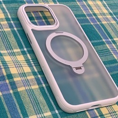 美原店 未使用 iPhone16ProMax ダブルリング付き スマホケース　ホワイトの画像