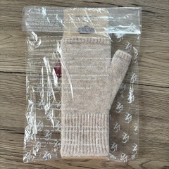 アームウォーマー ベージュ ニット の画像