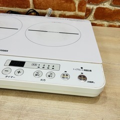 【激安】アイリスオーヤマ 2口IHコンロ IHK-W12 2020年の画像