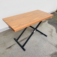 ニトリ　昇降式　ダイニングテーブル　昇降テーブル　120×60cmの画像