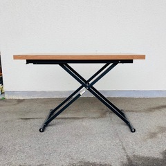 ニトリ　昇降式　ダイニングテーブル　昇降テーブル　120×60cmの画像