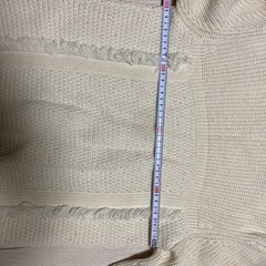 ニット　ニットセーター　トップス　白ニット セーター クルーネック 長袖 フリンジデザインの画像