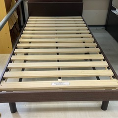 【リサイクルサービス八光】幅98　ダークブラウン　シングルベット　2口コンセント付　　の画像