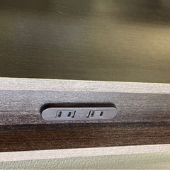 【リサイクルサービス八光】幅98　ダークブラウン　シングルベット　2口コンセント付　　の画像