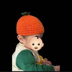 毛糸みかん帽子の画像