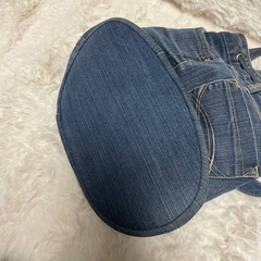 デニム リメイク巾着ショルダーバッグの画像