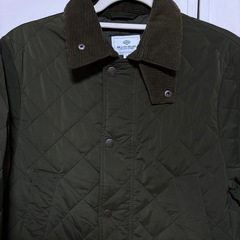 ビームス　キルティングジャケット　カーキ　おりーオリーブの画像