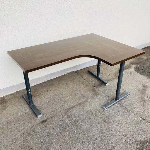 ニトリL字形デスクリッケン2 140R 高さ調整可能コーナーデスクパソコン