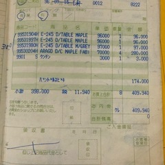 ACTUSメイプル材ダイニングテーブル+椅子4脚の画像