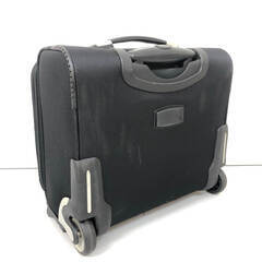 ss8140　ENTREE ソフトキャリーケース 黒 ジッパー式 2輪 横型 スーツケース ブラック 旅行バッグ 鞄 キャリーバッグ ハンドル伸縮可 トラベル 出張 ソフトキャリー 中古の画像